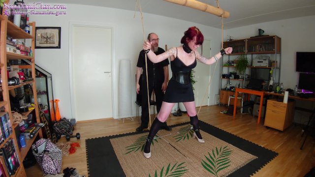 Watch Bondage Video:Preview: Girl in standing spread eagle and spanked to orgasms