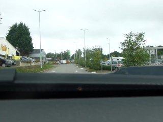 Dildo and electrostim in my car