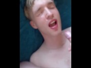 Preview 3 of Twink cum slut facials and cum in mouth, homemade cumpilation!