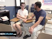 Preview 1 of Inexperienced Boy Alex Meyer Needs His Big Step Brother To Teach Him About Sex - BrotherCrush