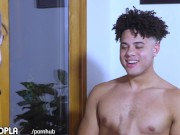 Preview 4 of WOW! Ebony str8 thick cock jock fucks hairy gay