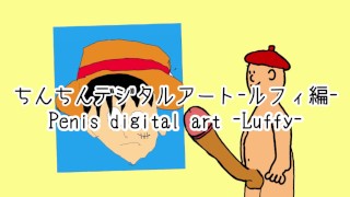 Arte digital do pênis -Luffy-