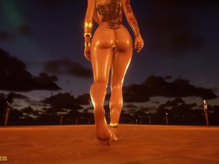 solo female, desert, nice ass, cartoon