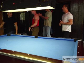 Pool Table Fuck At Bar For Twink - Damien White, Matt Heron, Luca Luv - NextDoorHomemade