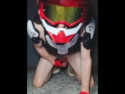 Preview 1 of Naked boy in motocross gear and mxhelmet gets a strong orgasm