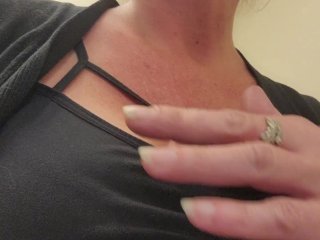naughty milf, titty play, solo female, amateur