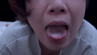 I'm Shy Because I Want Erotic Sperm But I Get Excited When I Give A Cum Swallowing Blowjob Gokkun Cum In Mouth