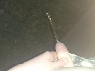 Trans man quick pee outside with stp