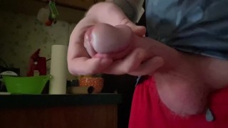 Cumshot in the kitchen