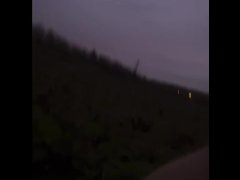 Strip nude and leave clothes for a naked barefoot walk