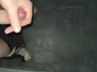 Irish man wanking in public. Cumshot
