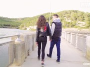 Preview 1 of Verona Sky Takes A Huge Fat Cock Deep In Her Tight Pussy By The Lake In Public - MAMACITAZ