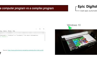 Um Simples Programa De Computador vs Programa Complexo