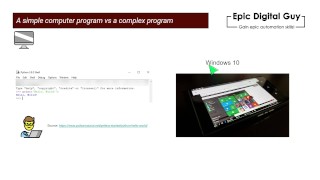 簡単なコンピュータプログラム対複雑なプログラム