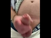 Preview 6 of 💦 Wanking my Big White Cock in a hospital toilet till i cum while being prepped for surgery 😈🔥