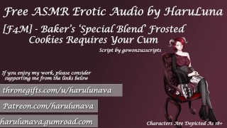 [F4M] Baker’s ‘Special Blend’ Frosted Cookies Requires Your Cum [Erotic ASMR Audio]