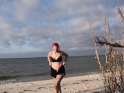 Preview 5 of Showing off my naked body on the beach