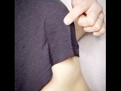 【オナニー大好きと変態人妻】　服の上から乳首オナニー　乳首がビンビン立って感じてるのがバレバレ! - Screenshot 6 of 16 - Nipple
