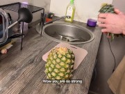 Preview 1 of MY GIRLFRIEND DECIDED TO CHECK ON ME IF PINEAPPLE CHANGES SPERM TASTE