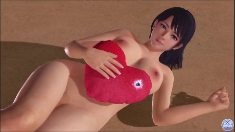 Dead or Alive Xtreme Venus Vacation Lobelia Valentine's Day Heart Cushion Pose Nude Mod Fanservice A