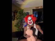 Preview 3 of Scary clown fucking pocket pussy