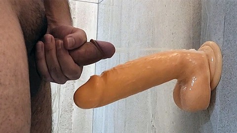 Cum On Giant Dildo - Own Cum As Lube - Cum In My Own Ass