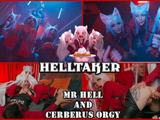 4K Helltaker: mr Hell En Cerberus Orgie