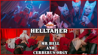 4K Helltaker Mr Hell And Cerberus Orgy