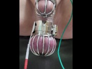 Preview 3 of Estim cbt sissygasm for small cock in chastity