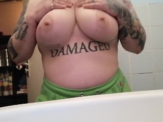 fake tits, pov, big boobs, solo female
