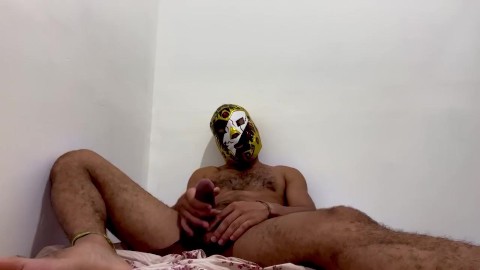 Golden Jaguar’s playing with his big black cock and sexy feet until unload a big cum shot