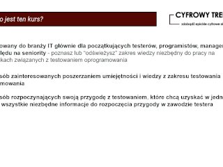Bootcamp testerski - naucz się testować oprogramowanie... i nie tylko :)