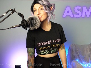 SFW ASMR - Atención De Oído Caliente PASTEL ROSIE - Amateur Girl Twitch Streamer Asmrtist - Sonidos De Boca
