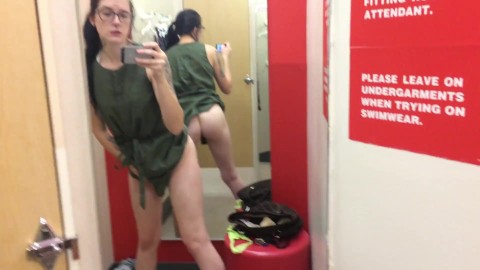 Public Dressing Room Squirts ATM and Anal