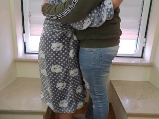 Stepmother comforts her stepson after a bad day