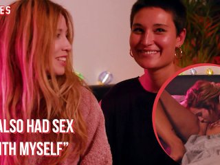 tattooed women, nipple sucking, shaved pussy, girl fingering girl
