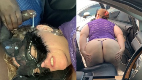 Big Ass Blonde Mature Pawg Milf Blowjob Publicly In Car, Car Sex Outside, Exhibitionist, POV, JOI