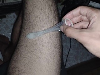 Long Cock Guy CUM Creampie at a Condom