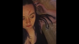 puta sucia es follada mientras el novio se va