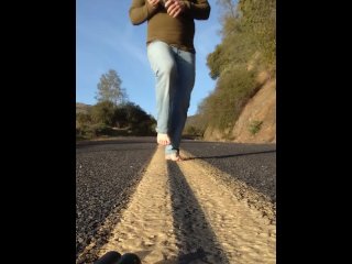 Piss Desperation in the middle of the road