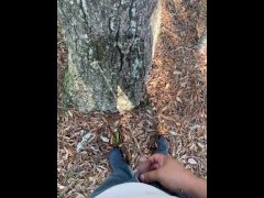 Pissing on and off a tree! Gone right !