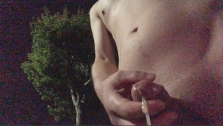Thick cum overflows from my erect cock due to the joy of strolling in the nude _ 210707