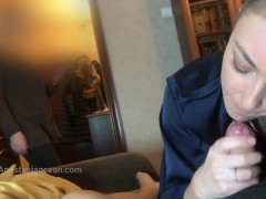 My mom caught me giving a blowjob to my boyfriend. We were talking and she watched how I suck and h