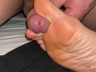german feet, cum on toes, big cock, blonde feet