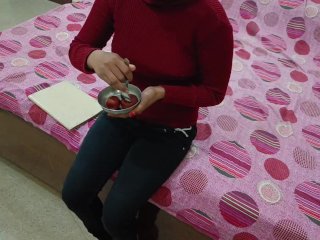 Hot Indian Desi village college girlfriend was fucking with boyfriend on hostel in clear Hindi audio