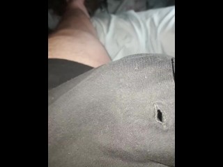 CUMMING through my Black Shorts