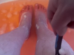 Foot Focused ASMR Leg Shaving
