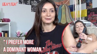 Ersties - Cute Brunette Babe Masturbates Her Shaved Pussy