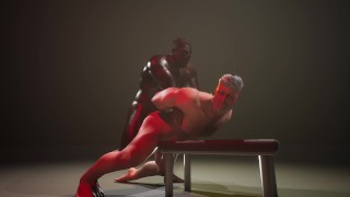 Sexo na mesa 3D