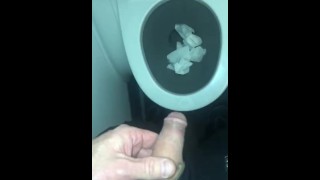 POV of my first time pissing in the washroom of an airplane during my flight